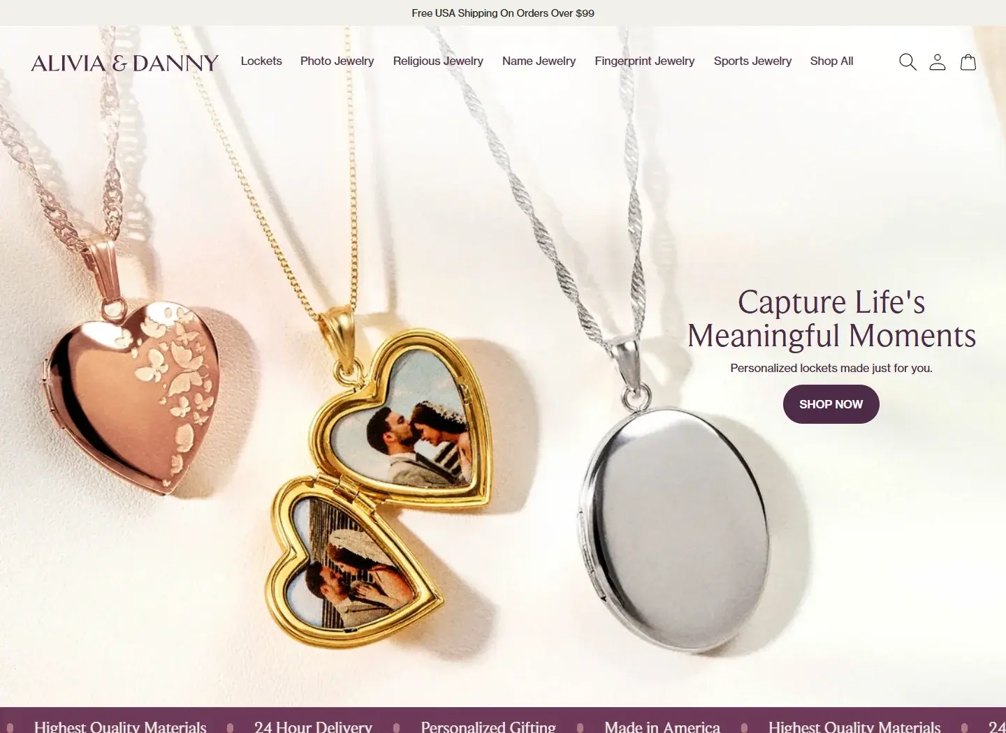 Alivia + Danny live website preview