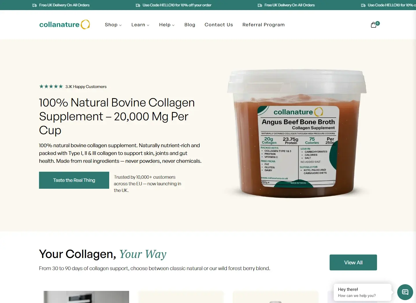 Collanature live website preview