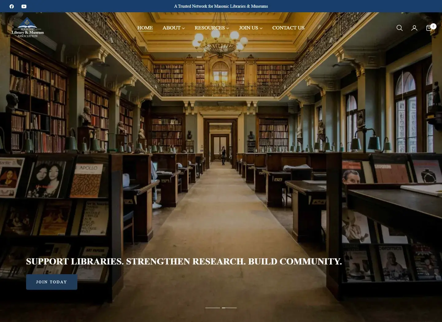 Masonic Libraries live website preview